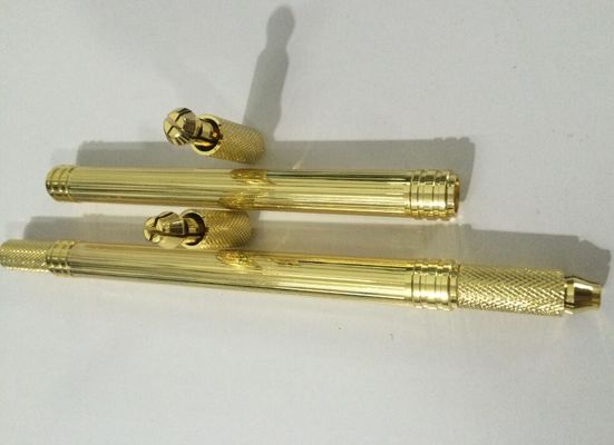 Chiny Aluminiowy długopis do brwi Microblade z podwójną głowicą i ręcznym piórem do tatuażu dostawca