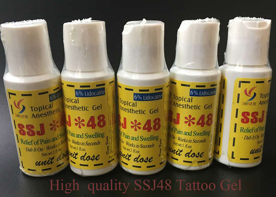 Chiny Krem znieczulający do brwi Lip Tattoo 6% Lidocaine SSJ * 48 Żel znieczulający do tatuażu dostawca
