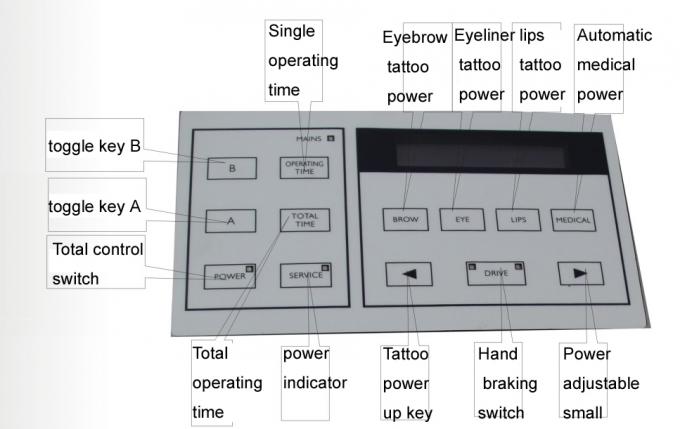 Materiały do ​​​​makijażu permanentnego do tatuażu, maszynka do tatuażu z zasilaczem LCD 1