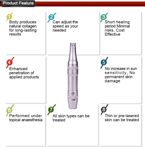 Maszyna do makijażu permanentnego do usuwania blizn - Electric Auto Micro Needling Derma Stamp Pen 2