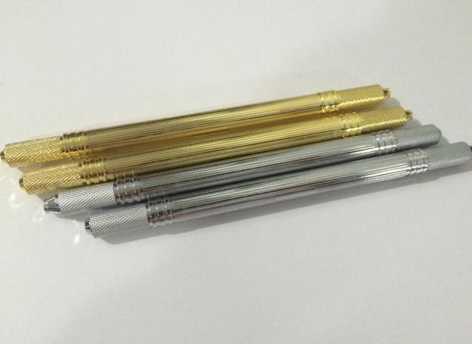Aluminiowy długopis do brwi Microblade z podwójną głowicą i ręcznym piórem do tatuażu 0