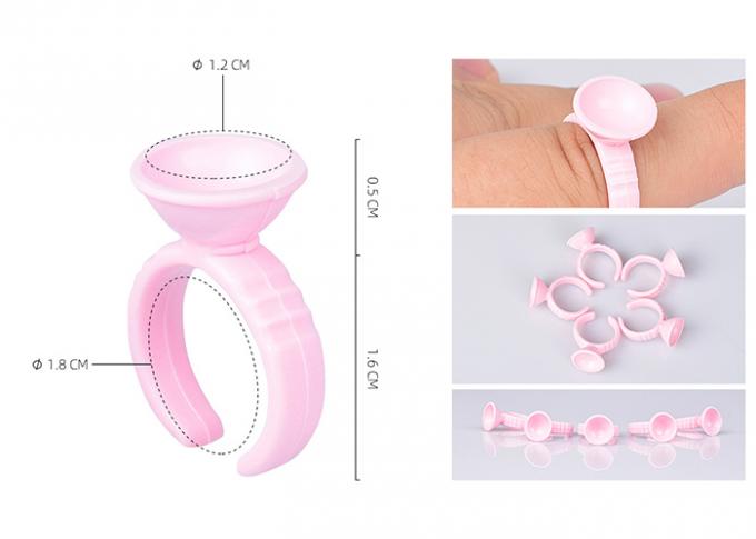 Średnica 1,5 cm / 1,2 cm Różowy plastikowy pierścień atramentowy Materiały eksploatacyjne do tatuażu 1