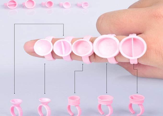 Średnica 1,5 cm / 1,2 cm Różowy plastikowy pierścień atramentowy Materiały eksploatacyjne do tatuażu 2