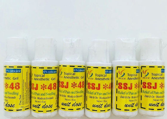 Chiny SSJ*48 Broderowane brwi tatuaż żel znieczulający z 6% hydrochlorkiem znieczulającym dostawca