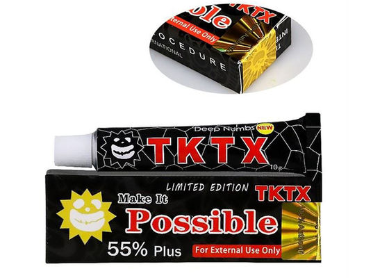 55% Czarny Tktx Krem Anestetyczny Lokalny Krem Laser do Usuwania Tatuażu 10g dostawca