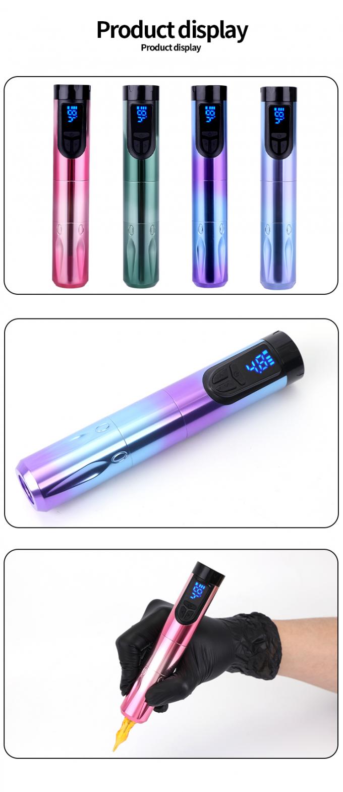 14500mAh zasilanie akumulatorem bezprzewodowym Tatuaż z wyświetlaczem LCD i wymienną baterią 7
