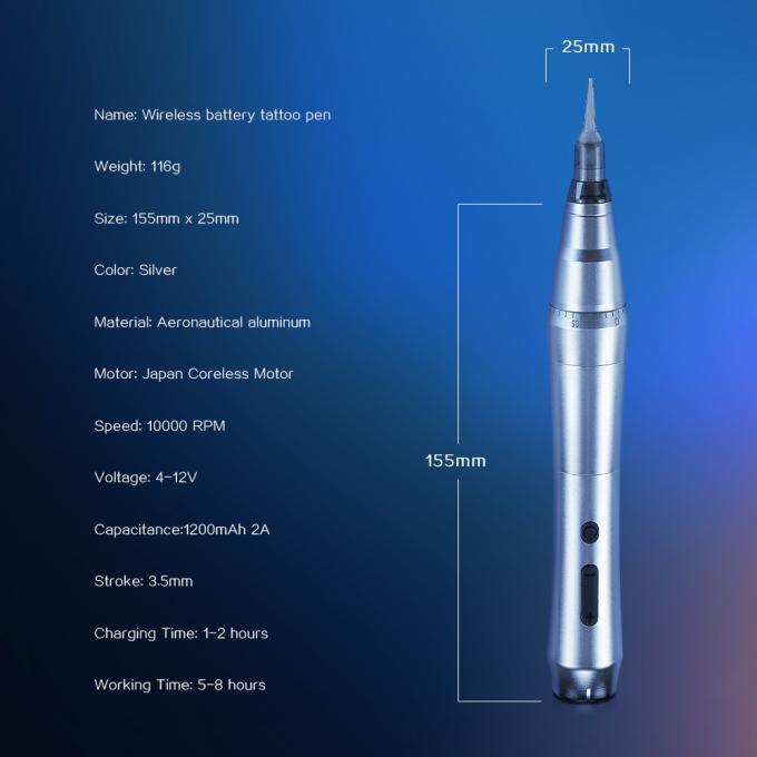 Bezprzewodowy Dermografo SPMU Bezprzewodowa Brwi Stały Makijaż Uniwersalny Kartusz Mikroblading Machine Tattoo Pen 2