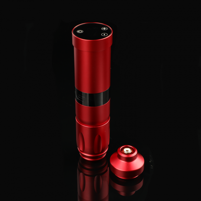 Stal nierdzewna 1800mAh NARW Bezprzewodowa maszyna do tatuażu 1-OLED wyświetlacz ekran dotykowy bateria obrotowa pistolet do tatuażu Pióro do tatuażu z zasilaczem RCA 6