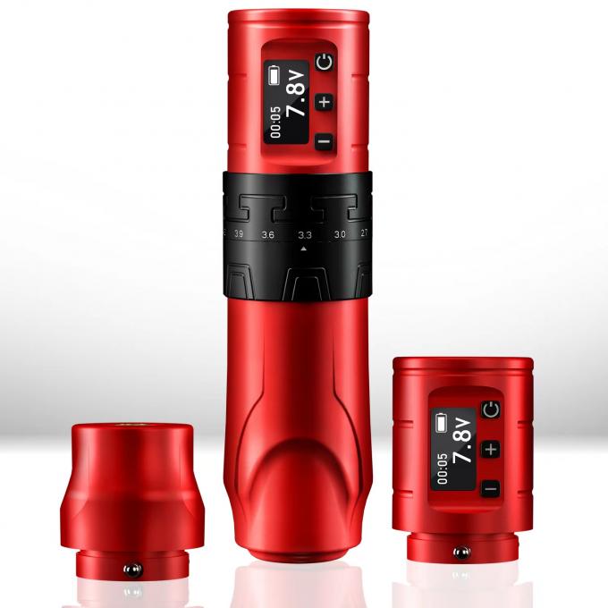 1500mAh bezprzewodowy pistolet do tatuażu INKONE SABER bezrdzeniowy maszyna do tatuażu Pi&oacute;ro silny silnik długotrwały 4,2 mm Aluminium lotnicze 6