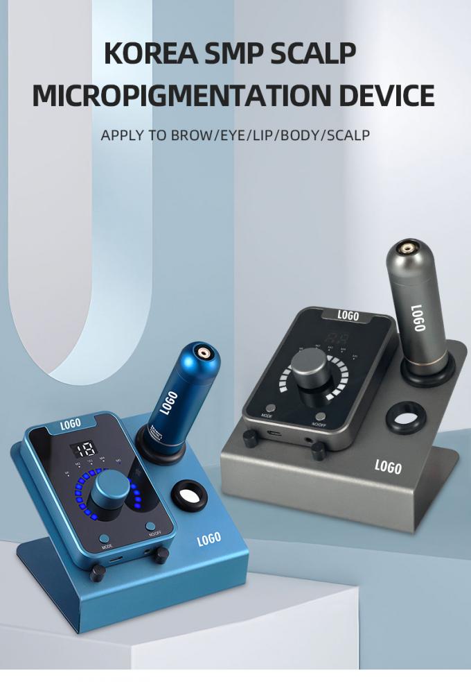 Urządzenie do mikropigmentacji skóry głowy typu SMP z makijażem trwałym i szwajcarską maszyną do tatuażu w kolorze czarno-niebieskim 0