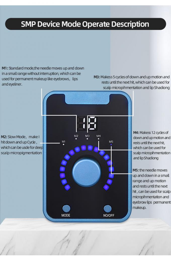 Urządzenie do mikropigmentacji skóry głowy typu SMP z makijażem trwałym i szwajcarską maszyną do tatuażu w kolorze czarno-niebieskim 4
