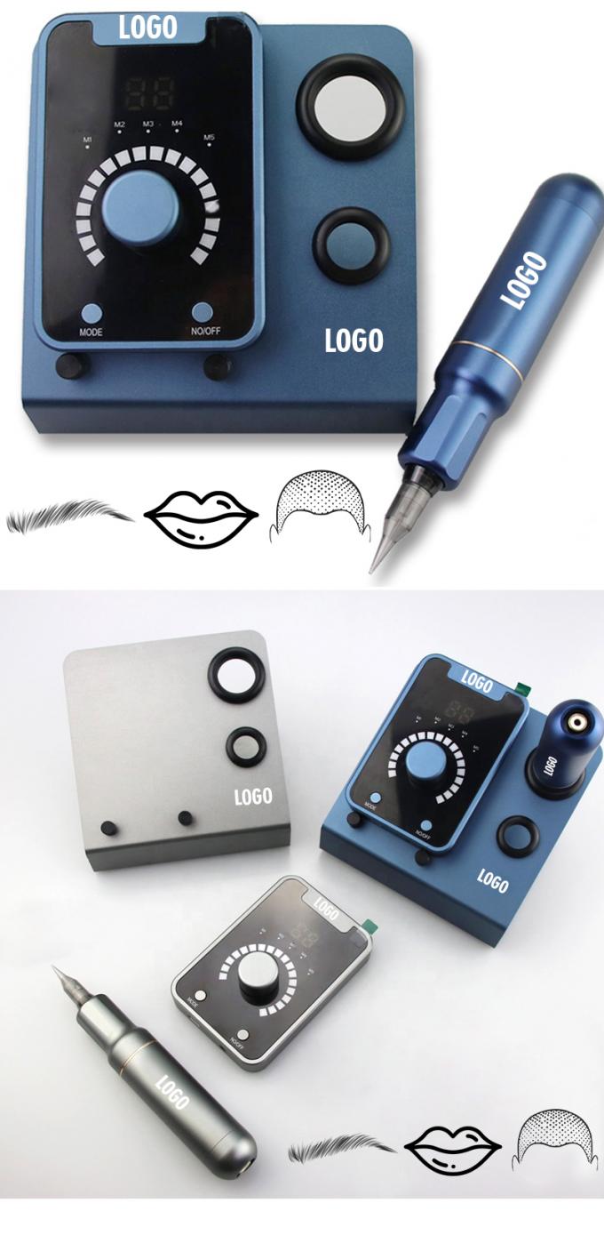 Urządzenie do mikropigmentacji skóry głowy typu SMP z makijażem trwałym i szwajcarską maszyną do tatuażu w kolorze czarno-niebieskim 8