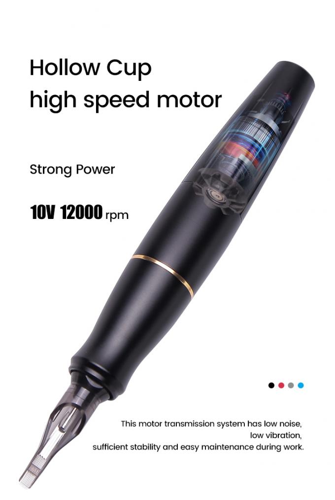 Motor bez rdzenia Czerwony Mikroblading Brwi Wargi Oczolnik Tatuaż pistolet 0