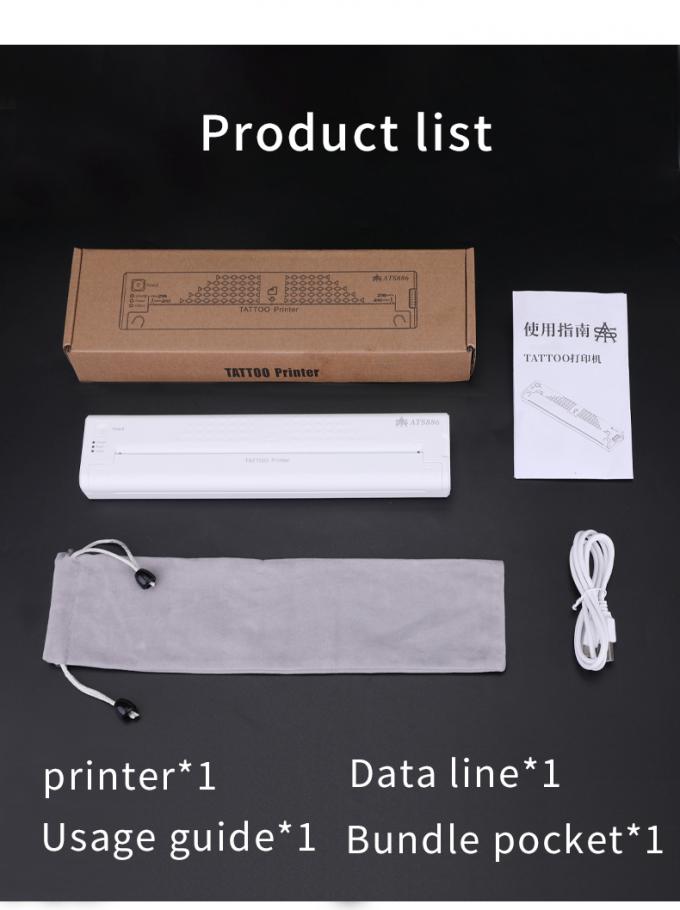 12000mAh Mini drukarka szablonowa do tatuażu kopiarka termiczna bezprzewodowa drukarka transferowa drukarka do tatuażu 28