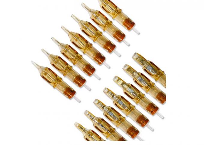 20 sztuk/ pudełko Żółty wkładek do tatuażu Brwi igły do makijażu 2