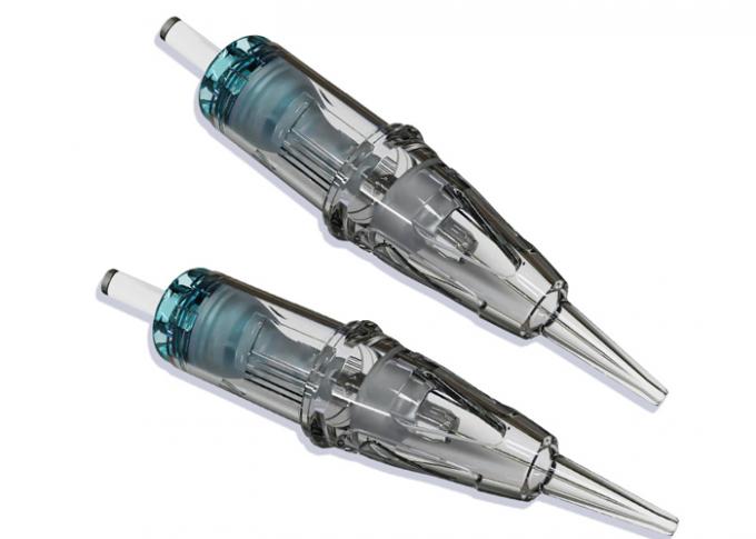 Igły do makijażu permanentnego w kolorze zielonym, pakowane w blistry 4