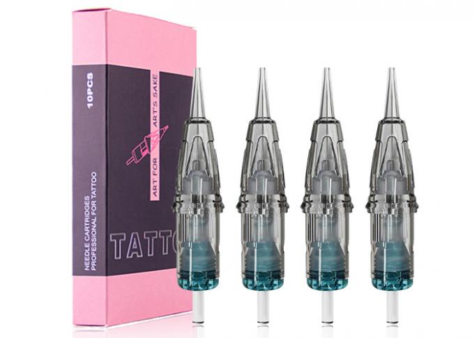 Igły do makijażu permanentnego w kolorze zielonym, pakowane w blistry 3