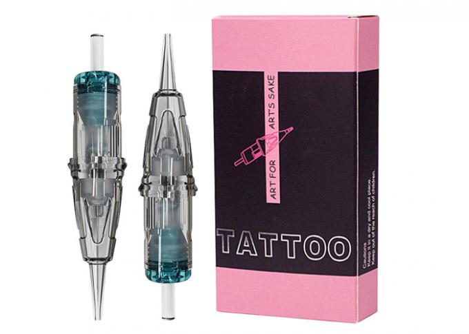 Igły do makijażu permanentnego w kolorze zielonym, pakowane w blistry 0